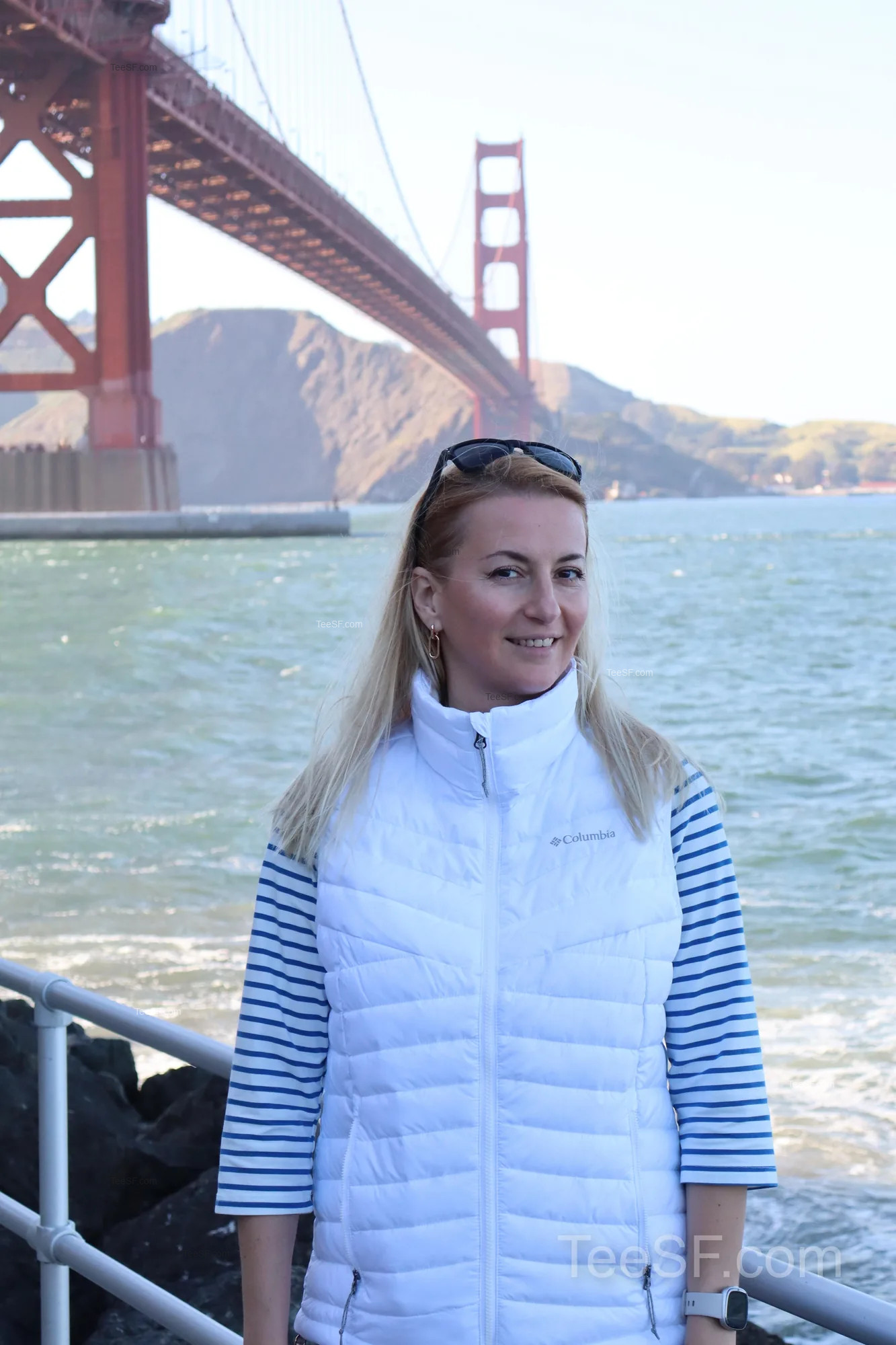 golden Gate Bridge Waterfront Portrait during a Stripe Sessions 2026 visit in San Francisco.